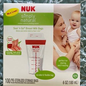 493 sealed “Seal ‘n Go” 6oz breast milk bags